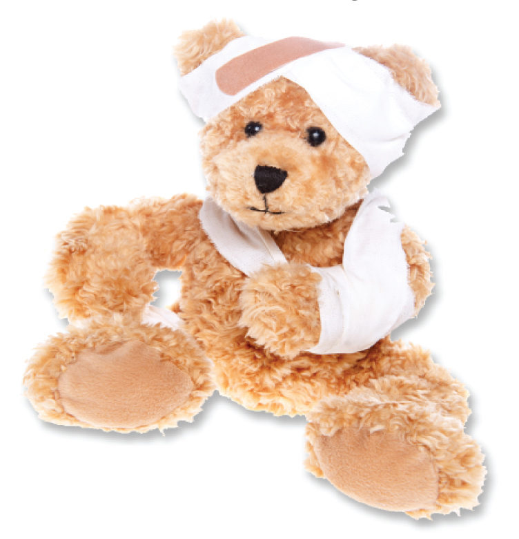 image of bear with bandages