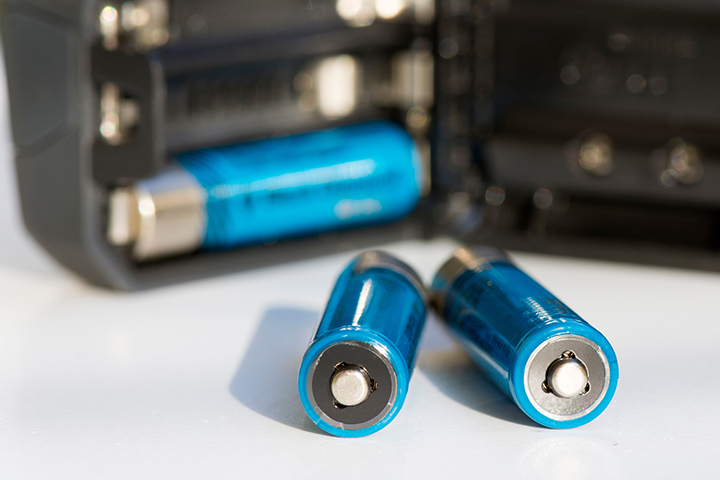 stock image of rechargeable batteries