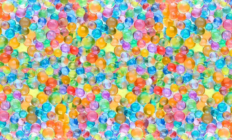 colorful water beads